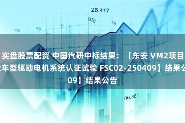 实盘股票配资 中国汽研中标结果：【东安 VM2项目M2车型驱动电机系统认证试验 FSC02-250409】结果公告