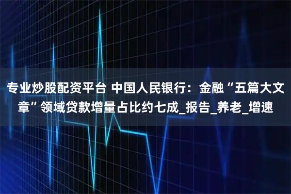 专业炒股配资平台 中国人民银行：金融“五篇大文章”领域贷款增量占比约七成_报告_养老_增速